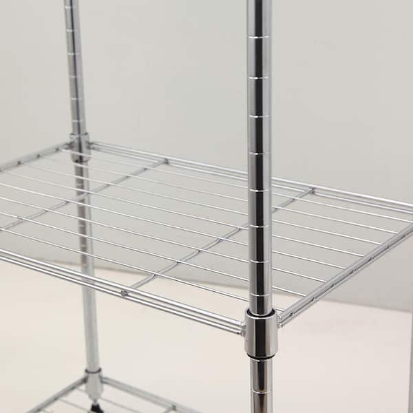 ORGANIZE IT ALL 15.87 in. x 18 in. x 12.75 in. Chrome Wire 3-Tier Can  Storage Rack NH-1866W-1 - The Home Depot