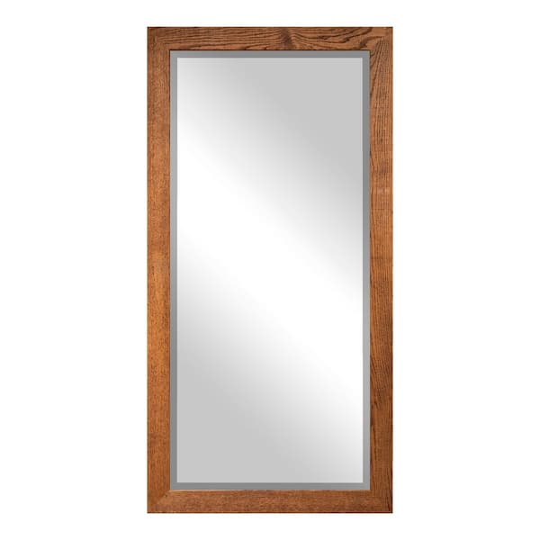 Rayne Mirrors Large (65.5 in. W x 32 in. H) Wooden Honey Rectangle Wall Mirror