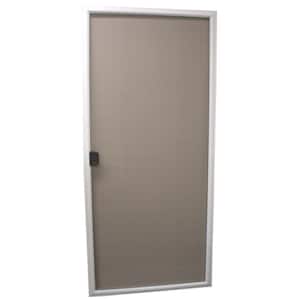 50 Series 29.5 in. x 77.875 in. White Aluminum Sliding Patio Insect Screen Door
