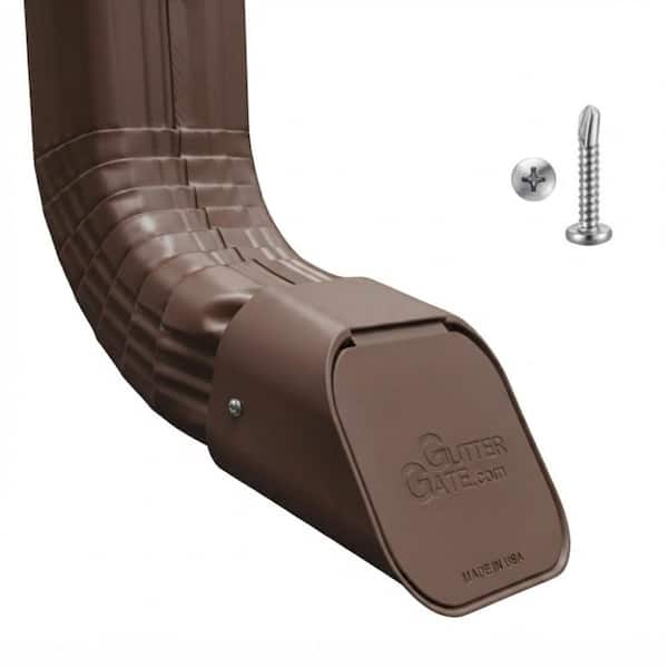 Type A 2 in. x 3 in. Brown Plastic Downspout Extension