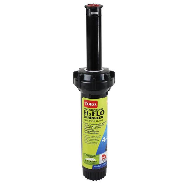 Toro H2FLO Precision Series Sprinkler 4 in. Pop-Up with Nozzle 8 ft. to 15 ft. Quarter