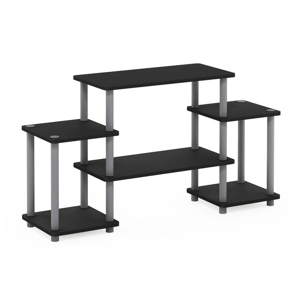 Sleek 41.5" Black & Gray PVC Composite Media Stand