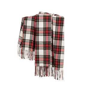 60 in. L Plaid Woven Throw