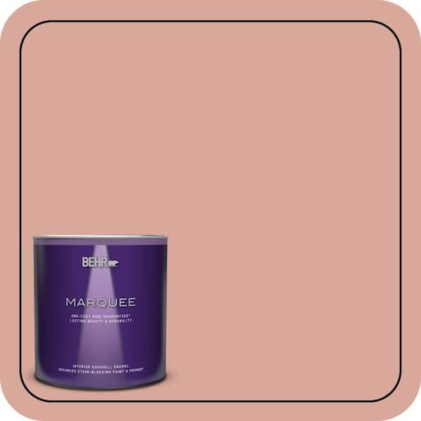 BEHR MARQUEE 1 qt. #PMD-70 Cottage Rose Eggshell Enamel Interior Paint & Primer