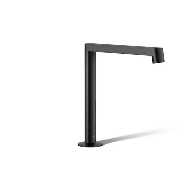 Components Deck-Mount Bath Spout with Row Design in Matte Black