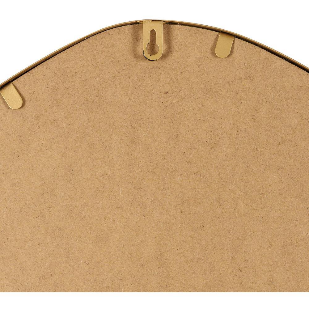 Asymmetrical Gold Metal Framed Wall Mirror, 37" x 36"