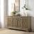 Orana Oak Console Table with Leaf Carvings and Storage