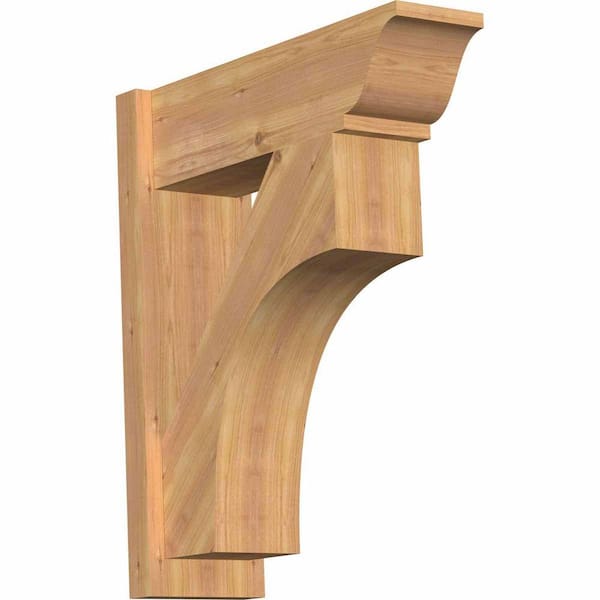 Ekena Millwork 8 in. x 28 in. x 24 in. Westlake Traditional Smooth Western Red Cedar Outlooker