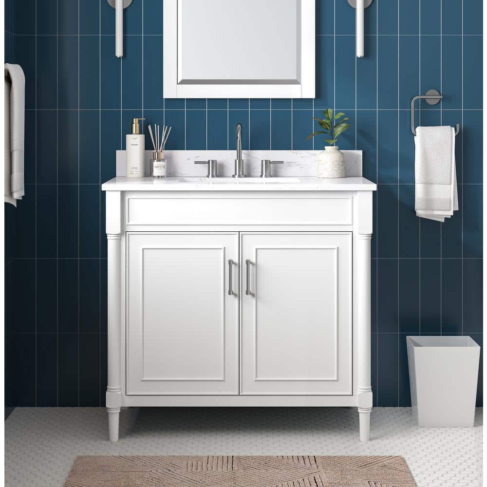 Addison 36'' White Freestanding Bathroom Vanity Base