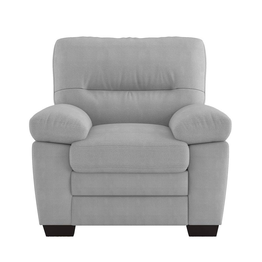 EVERGLADE HOME Solomon Gray Fabric Arm Chair LX9328GY1 The Home Depot