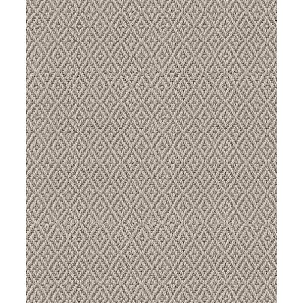 Unbranded Flora Collection Brown Diamond Weave Matte Finish Non-pasted Vinyl on Non-woven Wallpaper Sample