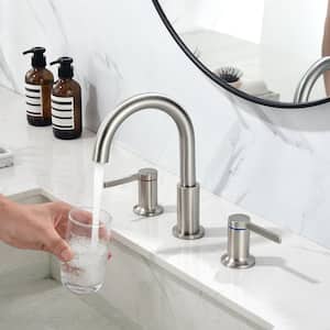 Viki 8 in. Widespread 2-Handle Bathroom Faucet in Spot Defense Brushed Nickel