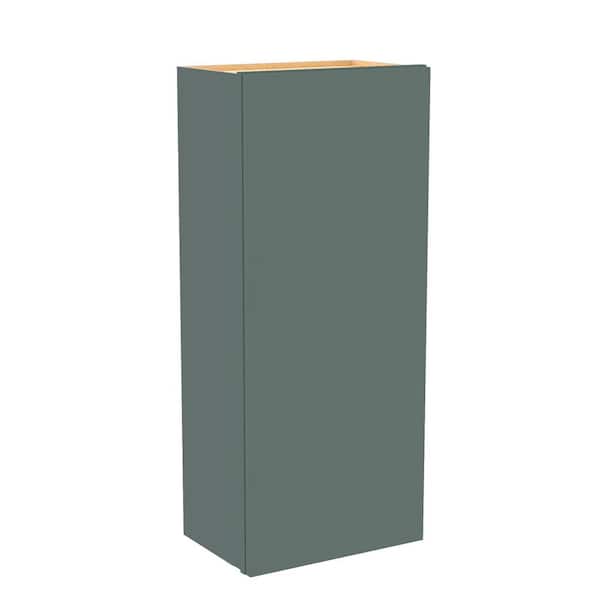 Home Decorators Collection Hargrove 18 in. W x 12 in. D x 42 in. H Assembled Plywood Wall Kitchen Cabinet in Verdant Green with Soft Close
