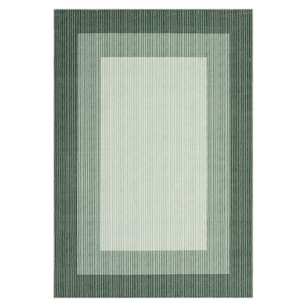 Large Area Rugs 8 x 10 ft. Green Abstract Printed Living Room Rugs Stain Resistant Contemporary Carpet Non-Slip Washable