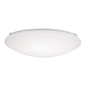 FM 15 in. White Round Integrated LED Flush Mount Light with Selectable Color Temperature (3000K-5000K)