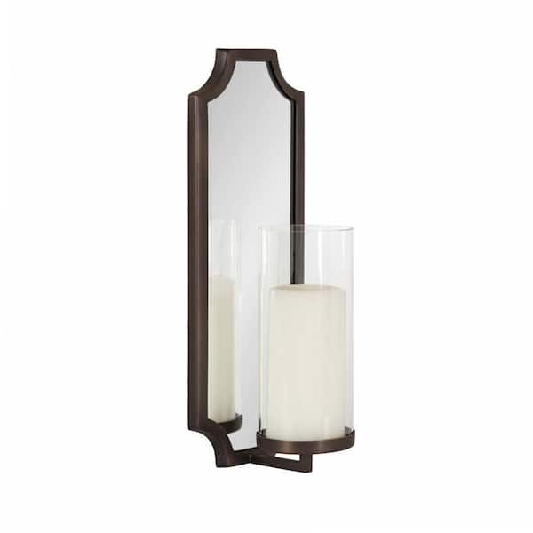 Ciel Bronze Metal Wall Candle Sconce