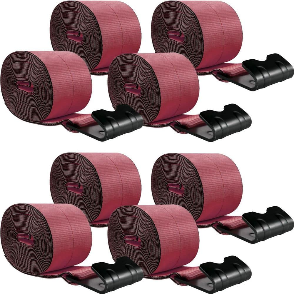 VEVOR Truck Straps 4 in. x 30 ft. Winch Straps 15,400 lbs. Load