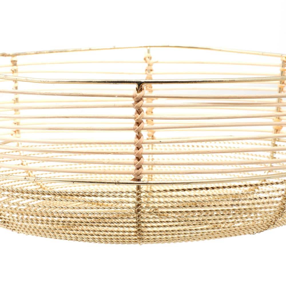 Gold Metal Wire Decorative Bowl Set, 9", 11", 13"