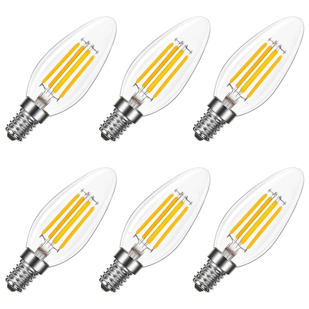 75W Equivalent LED Candelabra Bulb, 8W, 1000 Lumens, 3000K Soft White, Dimmable, Enclosed Fixture & Wet Rated, 6 Pack price history on PriceWatchPro