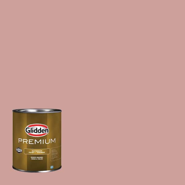 Glidden Premium 1 qt. PPG1056-4 Raffia Cream Satin Exterior Latex Paint