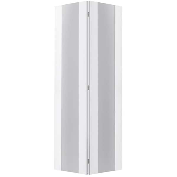 Belldinni Paola 48 in. x 80 in. Full Lite Frosted Glass Bianco Noble Wood Composite Bi-fold Door
