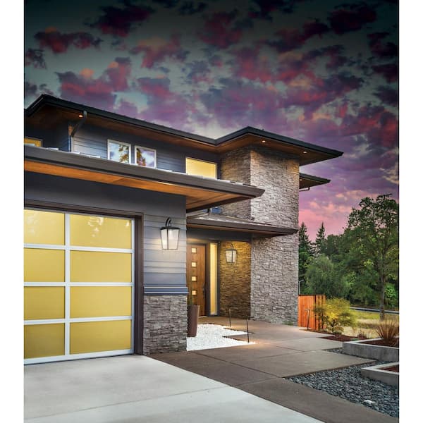 Cantebury Large 4-Light Sand Black with Gold Outdoor Light Sconce