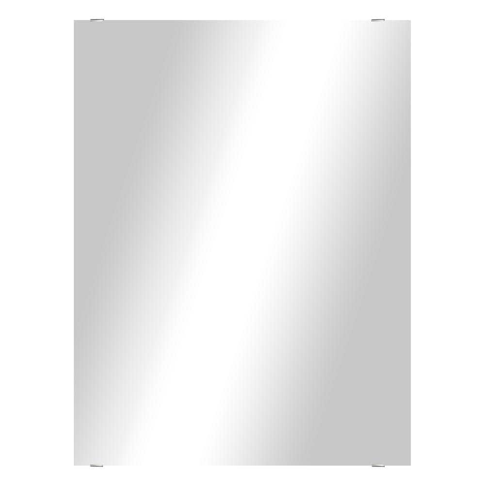 Modern Rustic (24.5in. W x 30.5in. H) Frameless Rectangular Wall Mirror wit