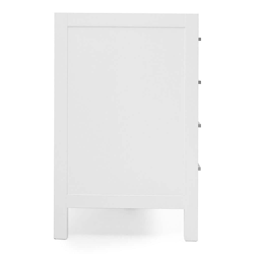 Cambridge 42" White Solid Wood Freestanding Vanity Cabinet
