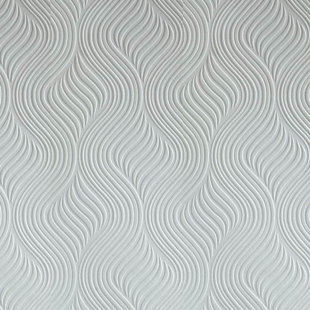 Graham & Brown Eclectic 56-sq ft White Vinyl Paintable Textured Beadboard  Prepasted Soak and Hang Wallpaper in the Wallpaper department at