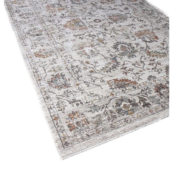 Legacy Ivory 3 ft. x 8 ft. (2 ft. 6 in. x 8 ft.) Floral Transitional Runner Rug
