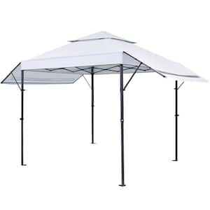 10 ft. x 17 ft. 2-Tiered Pop-Up Gazebo Canopy with Tilt Angle-Adjustable Double Awnings