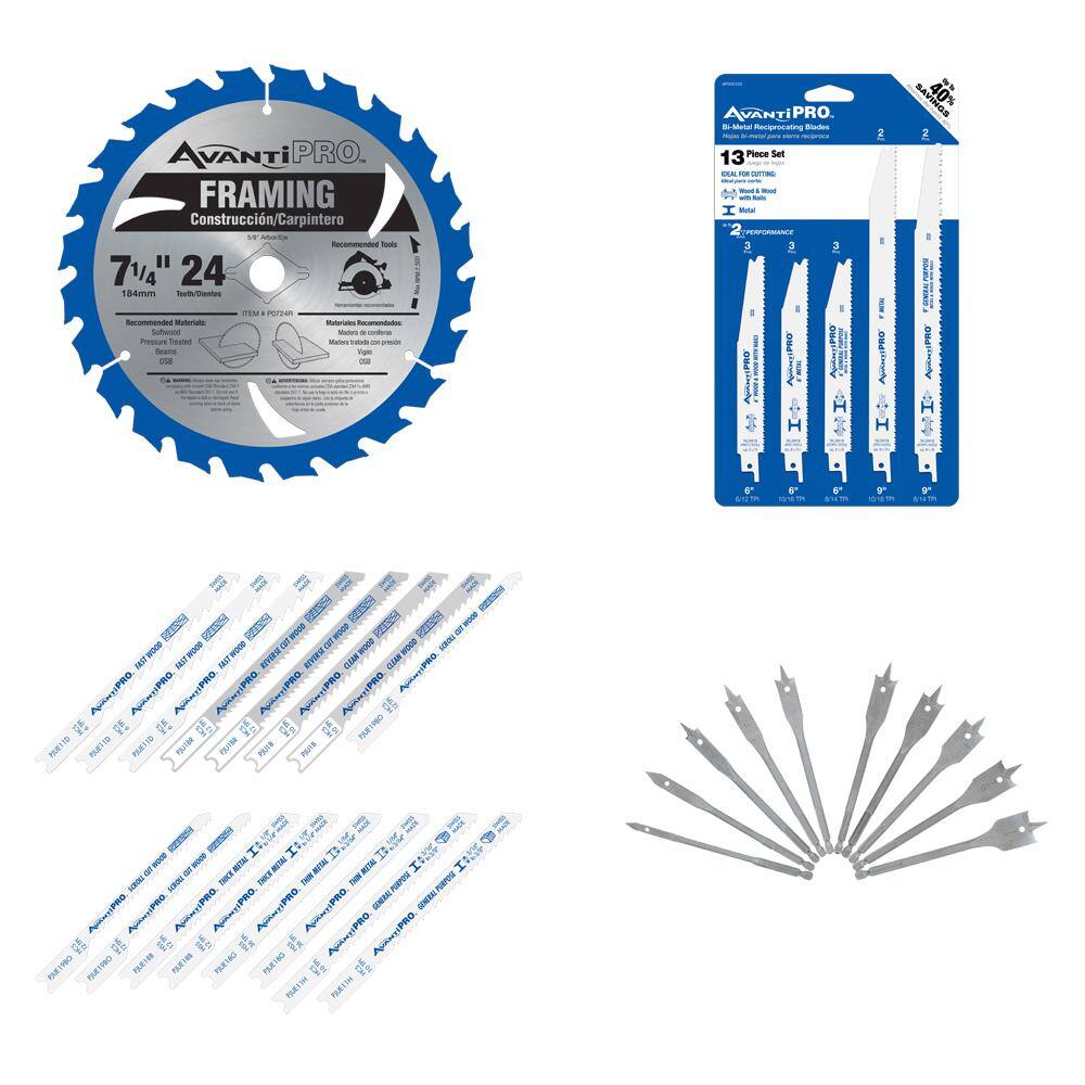 Avanti Pro 71/4 in x 24 Saw Blade, 13Pieces Wood and Metal Recip