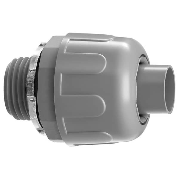 1/2 in. Liquid Tight Connector 100-Packs Non-Metallic Electrical Conduit Fitting PA6 Nylon Flexible Conduit Connector
