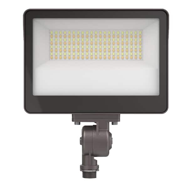 LEDone Selectable Color Temperature 150-Watt Equivalent 8700 Lumen 130-Degree Bronze Dusk to Dawn Integrated LED Flood Light
