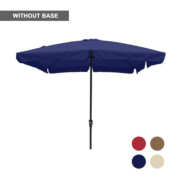 Mondawe 10 ft. x 8 ft. Rectangle Navy Blue Market Patio Umbrella