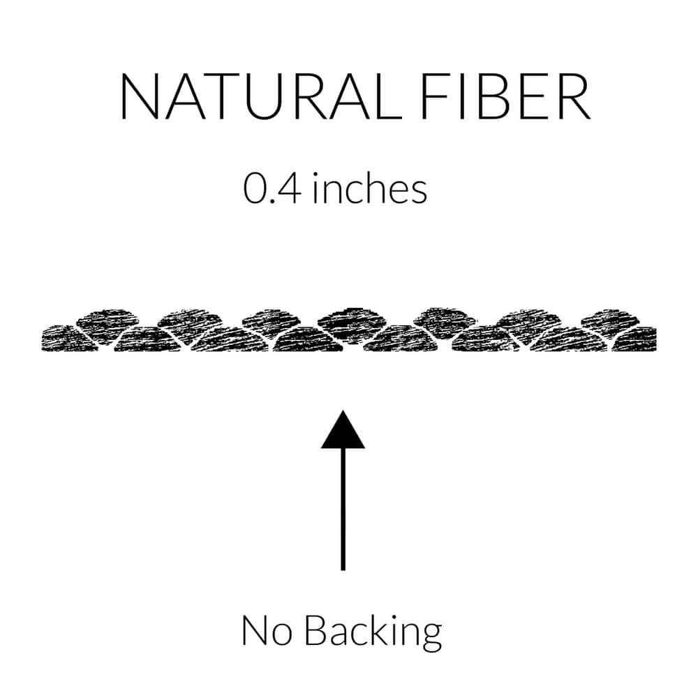 Ivory Braided Handwoven Jute Boucle Runner Rug - 2x8 Feet