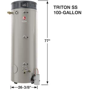 Commercial Triton Premium Heavy Duty High Eff. 100 Gal. 160K BTU ULN Natural Gas Power Direct Vent Tank Water Heater