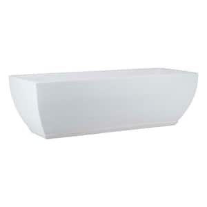 Amsterdan Medium White Plastic Resin Indoor and Outdoor Floreira Planter Bowl