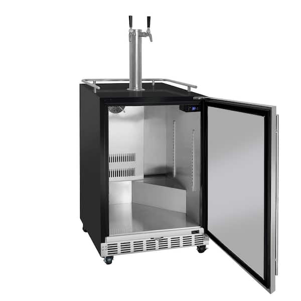 Digital Commercial Undercounter Full Size Beer Keg Dispenser with Dual Tap Commercial Direct Draw Kit