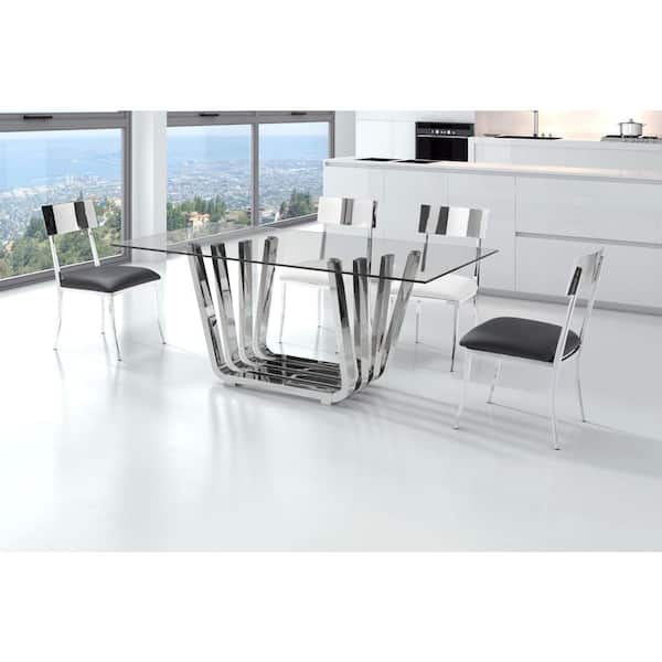 ZUO Fan Chrome Dining Table