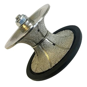 2 in. Full Bullnose Diamond Profile Wheel for Polishers and Grinders on Concrete and Stone, 5/8"-11 Arbor