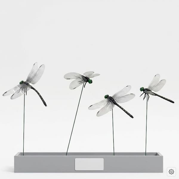 8 Pack Plastic Waterproof 3D Dragonfly Decoys Clip Visual Insect