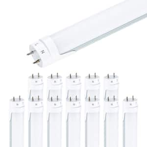 20-Watt Equivalent 10 Watt 2 ft. T8 LED Tube Lights 2700K 90 plus CRI Single End Powered Warm White Non-Dimmable 12 Pack