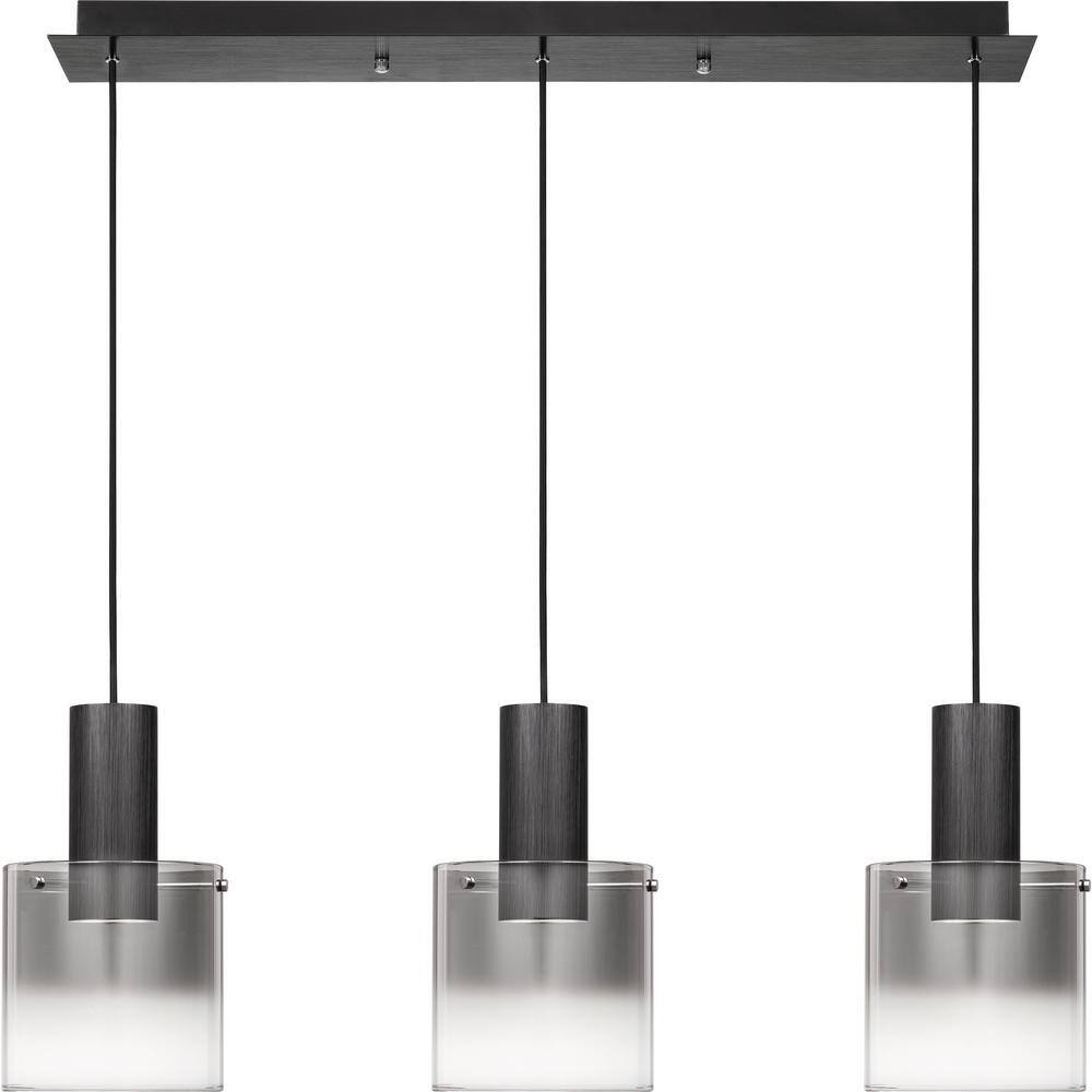 Kilmer 39.5'' Earth Black Linear LED Candle Chandelier
