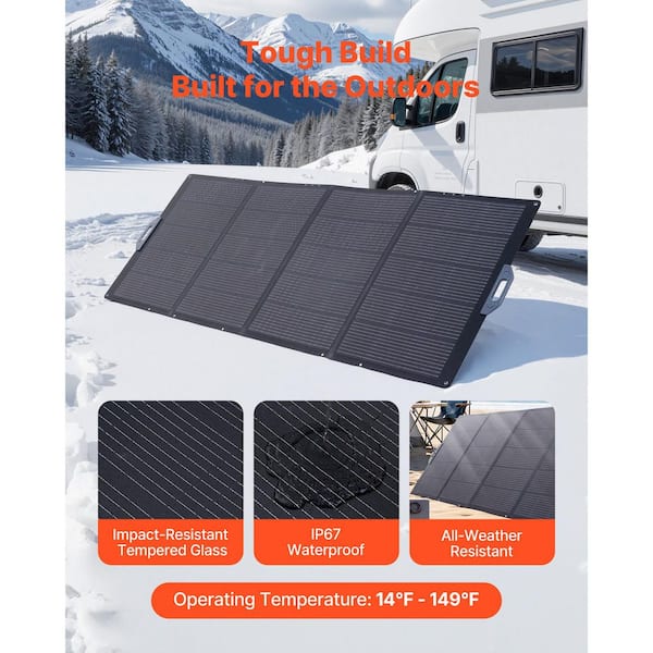 SKYSHALO 400-Watt Foldable Solar Panel, 24% High-Efficiency