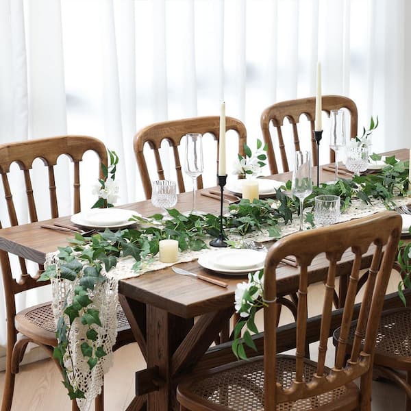 79 in. Green Artificial Plant Ivy 2-Pack Faux Hanging Vines with