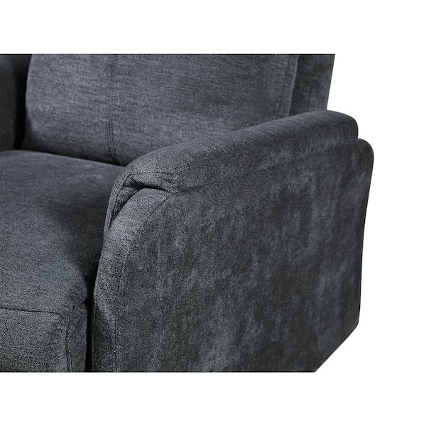 Irving Square Arm Upholstered Recliner, Polyester Wrapped Cushions,  Heathered Chenille Charcoal in 2023