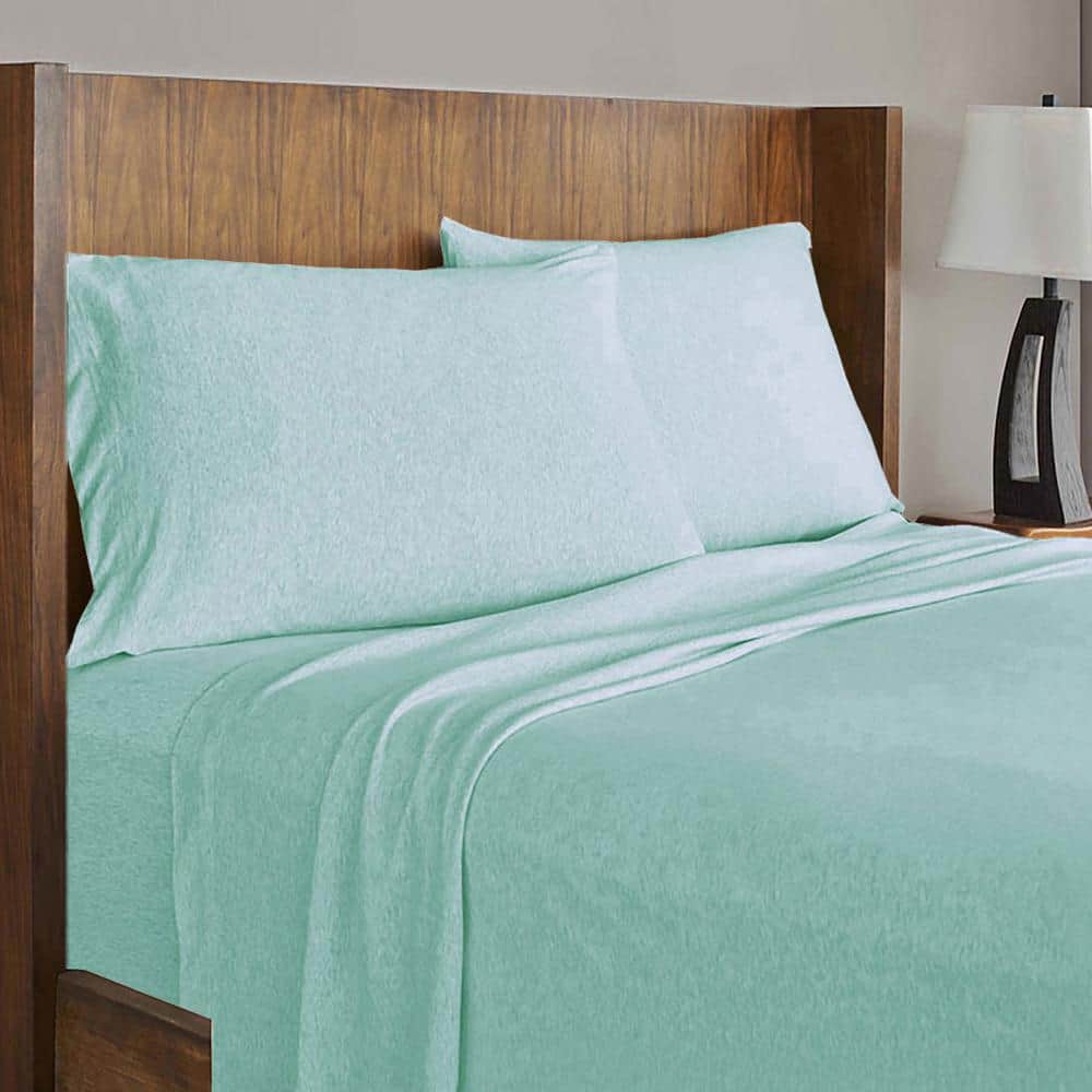 Soft Tees 4-Piece Aqua Solid Color Cotton Jersey King 1000-Thread Count Sheet Set price history on PriceWatchPro