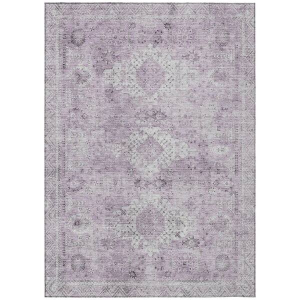 Chantille Machine Washable Indoor/Outdoor Abstract ACN2809 Lilac 5 ft. x 7 ft. 6 in. Area Rug