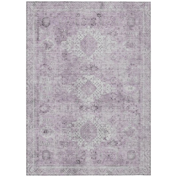 Chantille Machine Washable Indoor/Outdoor Abstract ACN2809 Lilac 9 ft. x 12 ft. Area Rug